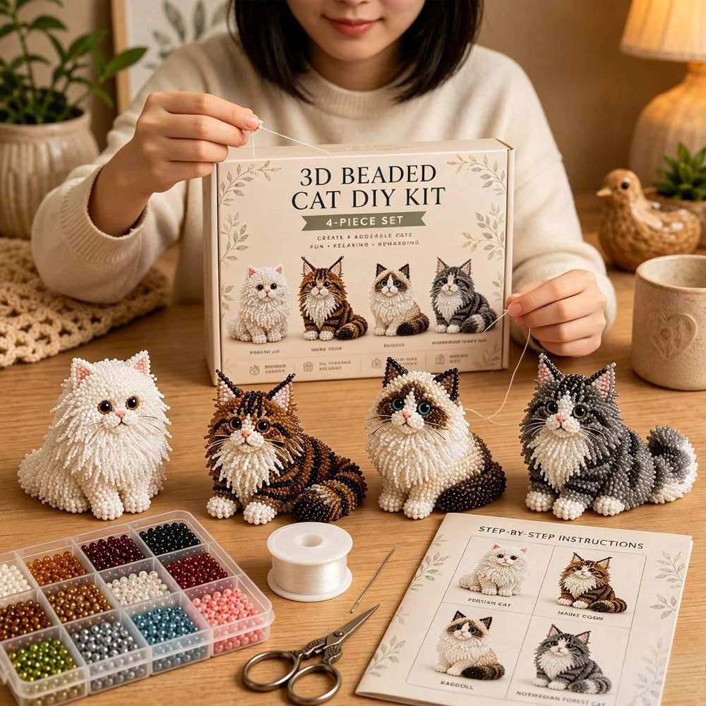 Handmade DIY Animal Bead Embro - Embroidery Kit Set review and price