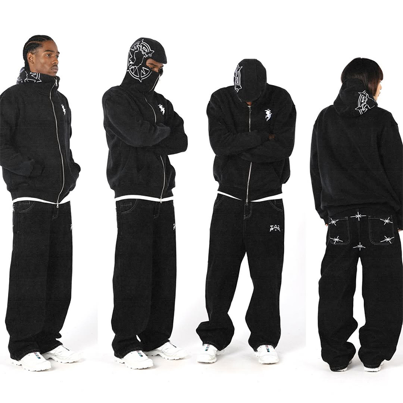 Embroidery Graphic Streetwear  - Embroidery On Jeans review and price