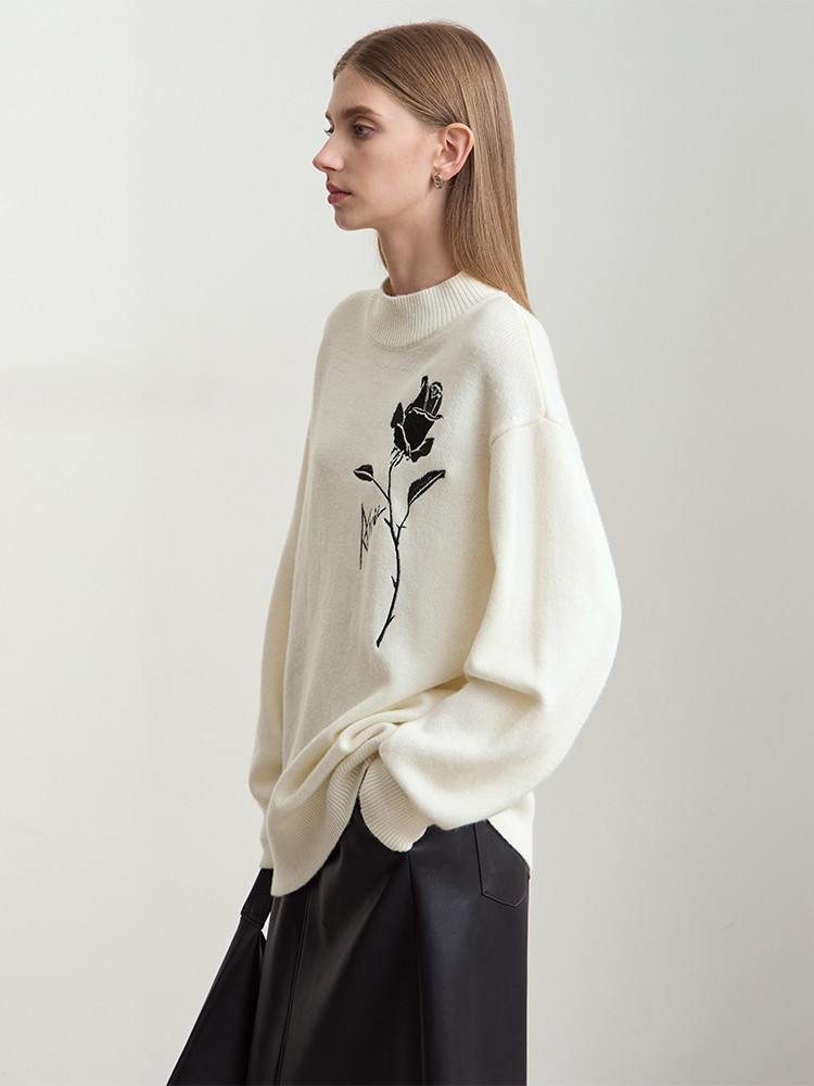 Amii Sweaters for Autumn Winte - Embroidery Rose review and price