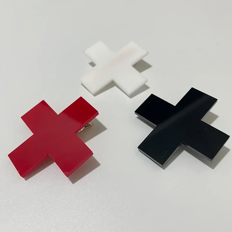 Y2K Red Cross Hair Clip Punk G - Embroidery Gothic review and price